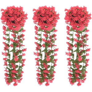 vidaXL Künstliche Blumengirlanden 3 Stk. Rose 85 cm