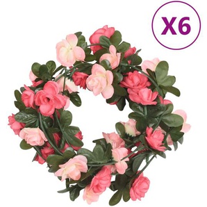vidaXL Künstliche Blumengirlanden 6 Stk. Rose 240 cm