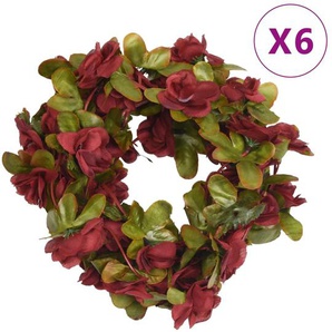 vidaXL Künstliche Blumengirlanden 6 Stk. Weinrot 250 cm
