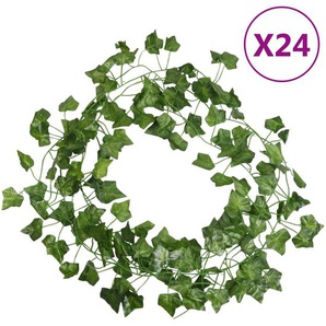 vidaXL Künstliche Efeugirlanden 24 Stk. Grün 200 cm