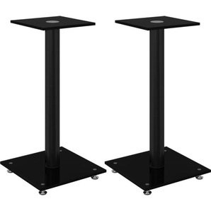 Vidaxl - Lautsprecher-Ständer 2 Stk. Schwarz Hartglas 1 Säule