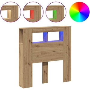vidaXL LED-Kopfteil Artisan-Eiche 100x18,5x103,5 cm Holzwerkstoff 857683