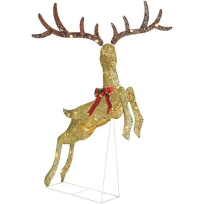 Vidaxl - LED-Rentier Fliegend Weihnachtsdeko 120 LEDs Gold Warmweiß
