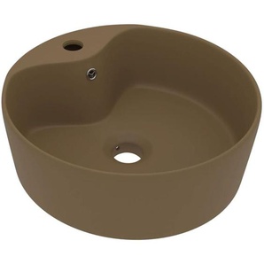 Vidaxl - Luxus-Waschbecken mit Überlauf Matt Creme 36x13 cm Keramik 764651