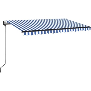 vidaXL Markise Automatisch Einziehbar 400x350 cm Blau und Weiß 3069186