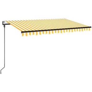 vidaXL Markise Automatisch Einziehbar 450x300 cm Gelb und Weiß 3069128