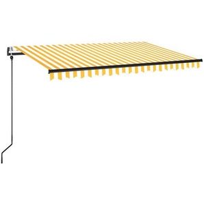 vidaXL Markise Automatisch Einziehbar 450x350 cm Gelb und Weiß 3069208