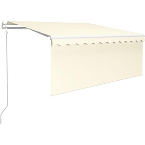 vidaXL Markise Automatisch Einziehbar mit Volant 3,5x2,5 m Creme 3069287