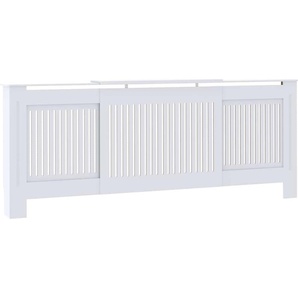 vidaXL MDF Heizkörperverkleidung Weiß 205 cm 325547