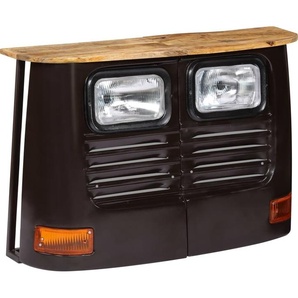 vidaXL Möbel LKW-Sideboard Massivholz Mango Dunkelgrau - Kommoden 246244 LL0000033748-vdll-cc2494