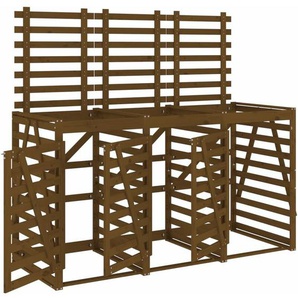 Vidaxl - Mülltonnenbox für 3 Tonnen Honigbraun Massivholz Kiefer