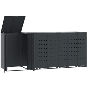 Vidaxl - Mülltonnenbox für 4 Tonnen Anthrazit 276x79x117 cm Stahl