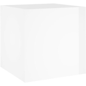 Vidaxl - Pflanzgefäß Hochglanz-Weiß 40x40x40 cm Holzwerkstoff