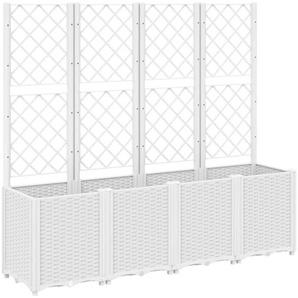 Vidaxl - Pflanzkübel mit Rankgitter Weiß 160x40x140 cm pp