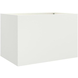 Vidaxl - Pflanzkübel Weiß 62x40x39 cm Kaltgewalzter Stahl 48654
