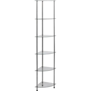 Vidaxl - Regal mit 6 Ablagen Transparent 30x30x160 cm Hartglas