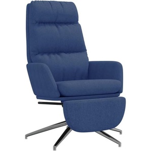 Vidaxl - Relaxsessel mit Fußteil Blau Stoff