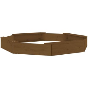 Vidaxl - Sandkasten mit Sitzen Honigbraun Achteck Massivholz Kiefer