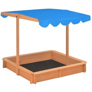 Vidaxl - Sandkasten mit Verstellbarem Dach Tannenholz 115x115x115 cm