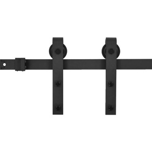 Vidaxl - Schiebetürbeschlag-Set skien 200 cm Stahl Schwarz