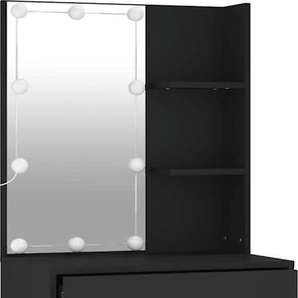 vidaXL Schminktisch mit LED Schwarz 60x40x140 cm 808829
