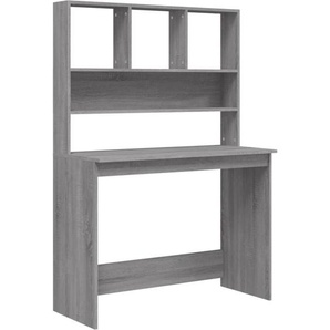 Vidaxl - Schreibtisch mit Regal Grau Sonoma 102x45x148 cm Holzwerkstoff