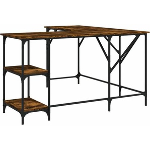 Vidaxl - Schreibtisch Räuchereiche 139x139x75 cm Holzwerkstoff