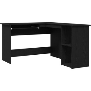 Vidaxl - Schreibtisch Schwarz Eiche 120x140x75 cm aus Holz