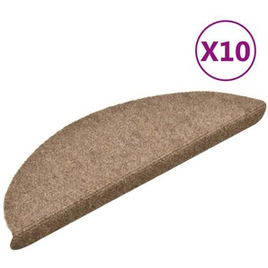 vidaXL Selbstklebende Treppenmatten 10 Stk. Creme 56x17x3cm Nadelvlies