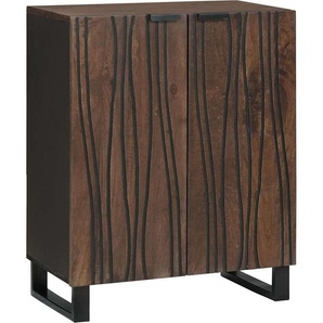 vidaXL Sideboard Braun 60 x 33.5 x 75 cm Massivholz Mango 4018010