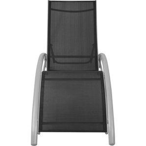 vidaXL Sonnenliege Aluminium Schwarz 42159