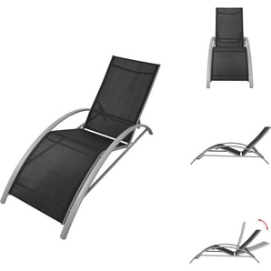 vidaXL Sonnenliege Aluminium Schwarz - Sonnenliegen TLS42159