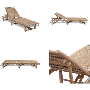 vidaXL Sonnenliege Bambus - Sonnenliege - Sonnenliegen - Sonnenbett - Sonnenbetten HL41499