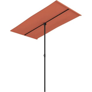 Vidaxl - Sonnenschirm mit Aluminium-Mast 180x110 cm Terrakotta