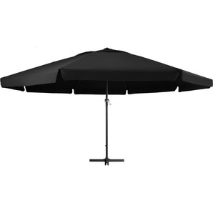 vidaXL Sonnenschirm mit Aluminium-Mast 500 cm Schwarz 47368