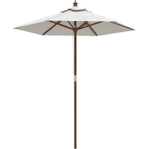 Vidaxl - Sonnenschirm mit Holzmast Sandfarben 196x231 cm