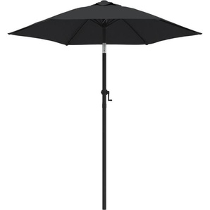 vidaXL Sonnenschirm Schwarz 200 x 224 cm Aluminium 47210