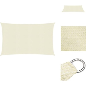 vidaXL Sonnensegel 160 g/m² Creme 2x5 m HDPE - Sonnenschirme & Sonnenschutze TLS311176