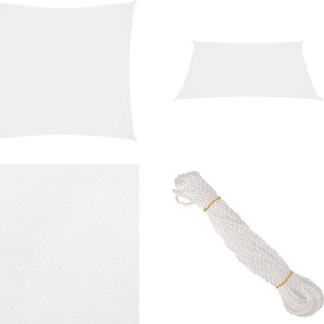 vidaXL Sonnensegel Oxford Gewebe Quadratisch 4x4 m Weiß - Sonnensegel - Sonnenschutz - Windschutz - Sonnendach HL135249