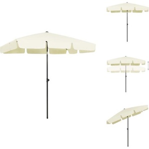 vidaXL Strandschirm Sandgelb 200x125 cm - Sonnenschirme & Sonnenschutze TLS314727