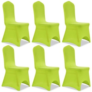 vidaXL Stretch Stuhlbezug 6 Stück Grün