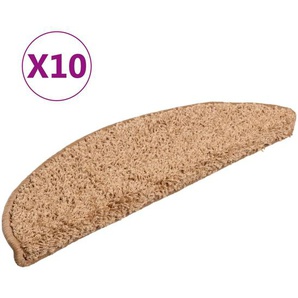 vidaXL Stufenmatten 10 Stk. 56x17x3 cm Beige