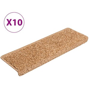 vidaXL Stufenmatten 10 Stk. 65x21x4 cm Beige
