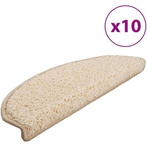 vidaXL Stufenmatten 10 Stk. 65x25 cm Creme