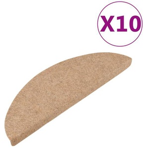 vidaXL Stufenmatten Selbstklebend 10 Stk. Beige 56x17x3 cm