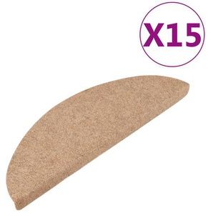 vidaXL Stufenmatten Selbstklebend 15 Stk. 56x17x3 cm Beige