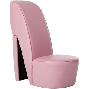 Vidaxl - Stuhl in Stöckelschuh-Form Rosa Kunstleder 339998