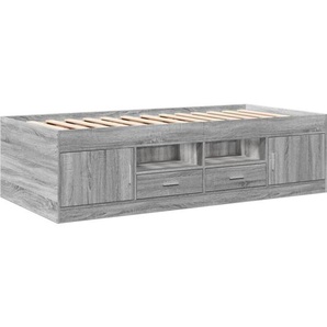 Vidaxl - Tagesbett mit Schubladen ohne Matratze Grau Sonoma 100x200 cm