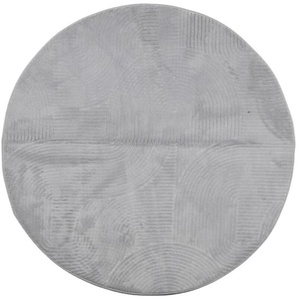 Vidaxl - Teppich iza Kurzflor Skandinavischer Look Grau ø 100 cm