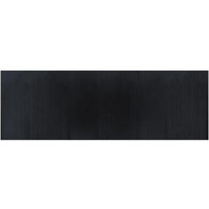 Vidaxl - Teppich Rechteckig Schwarz 100x300 cm Bambus 602254